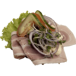 Smørrebrød m. rullepølse