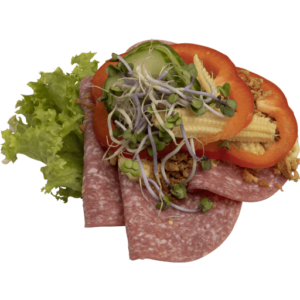 Smørrebrød m. spegepølse