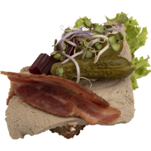 Snitte m. leverpostej/bacon