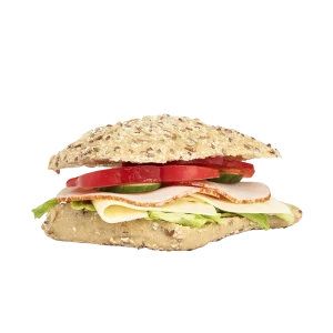 Sandwich med kalkun og ost